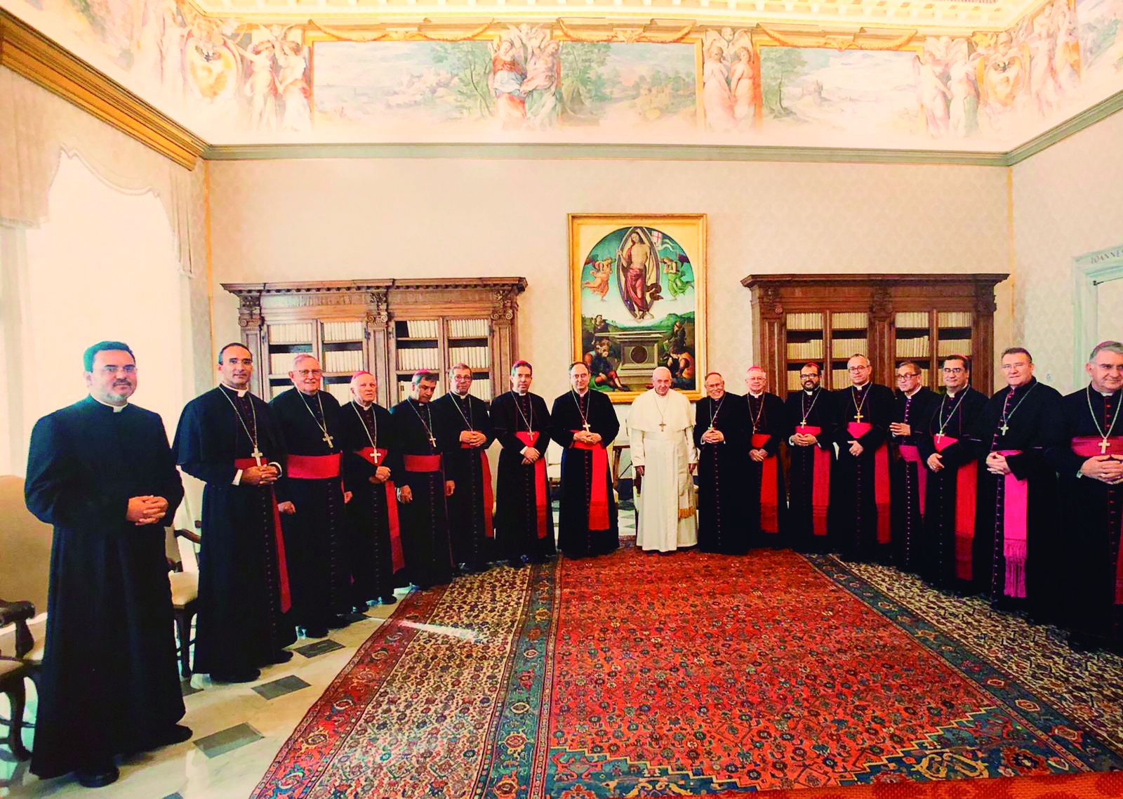 Bispos e administradores diocesanos do Regional Centro-Oeste, em audiência com o Santo Padre, no dia 11 de fevereiro